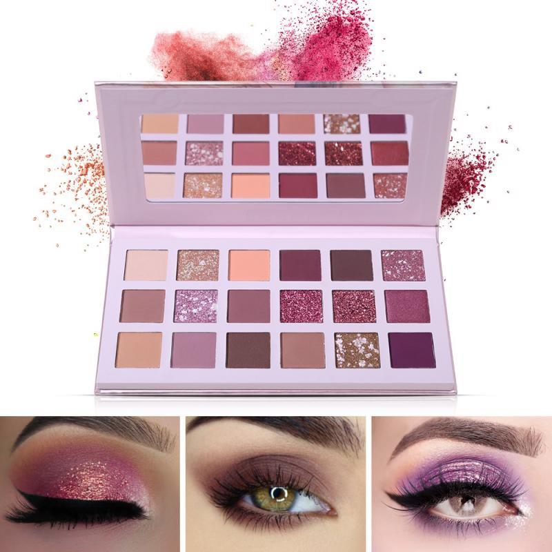18 Color Eyeshadow Palette Matte Shimmer Glitter Professional Waterproof Lasting Eye Shadow Make Up Cosmetics TSLM1