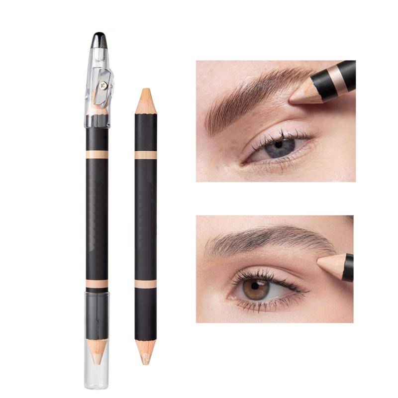 Double Headed Eyebrow Pencil Makeup Highlighter Pencil Shimmer Matte Highlighting Pen Face Brightening Cosmetic TSLM1
