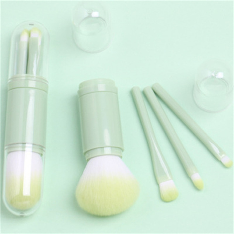 Four in one portable telescopic cosmetic brushes with two endsMultifunctional Portable Makeup Brush  Eye Shadow  Powder