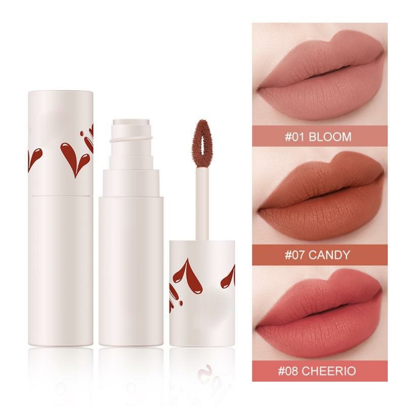 Matte Velvet Lip Gloss Lightweight Lipstick Cosmetics Non Sticky Lip Glaze Waterproof Long Lasting Lip Tint Makeup TSLM1