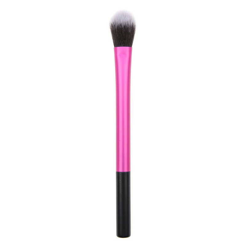 Small single pink aluminum tube makeup brush highlightbright eye shadow brush cross border beauty tools