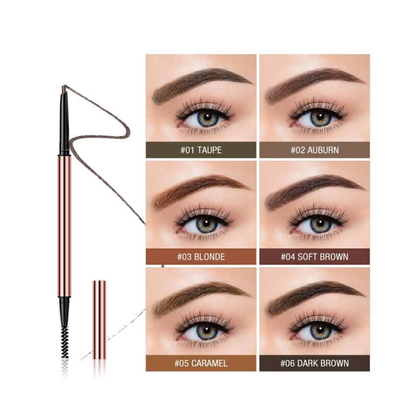 Ultra Fine Triangle Eyebrow Pencil Precise Brow Definer Long Lasting Waterproof Blonde Brown Eye Brow Makeup 6 Colors