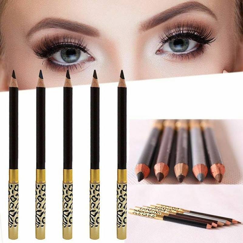 5 Colors Leopard Eyebrow Pencil Double Head With Brush Waterproof Sweatproof Eyebrow Pencil MA