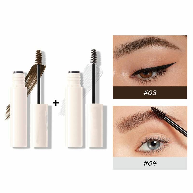 2 Pcs Waterproof Eyebrow Gel Enhancers Long Lasting Shade Tint For Eyebrows Black Brown Professional Women Makeup
