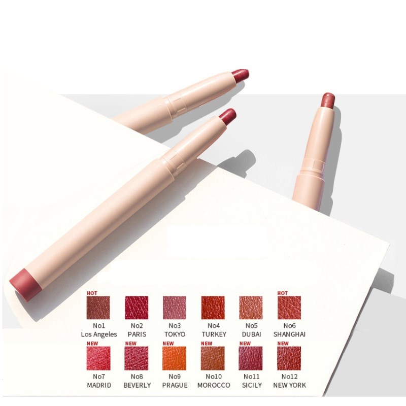 Multi colors Thin Lipstick Pen Long lasting Waterproof Matte Moist Lipstick Moisturizing Velvet Non stick Cup Easy to Wear TSLM1