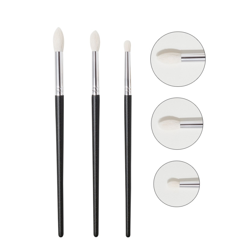 Shinedo 3 pcs Goat Hair Tapered Crease Blending Brush Eyeshadow Makeup Cosmetic Kit Maquiagem Smudge Eye Makeup Brushes