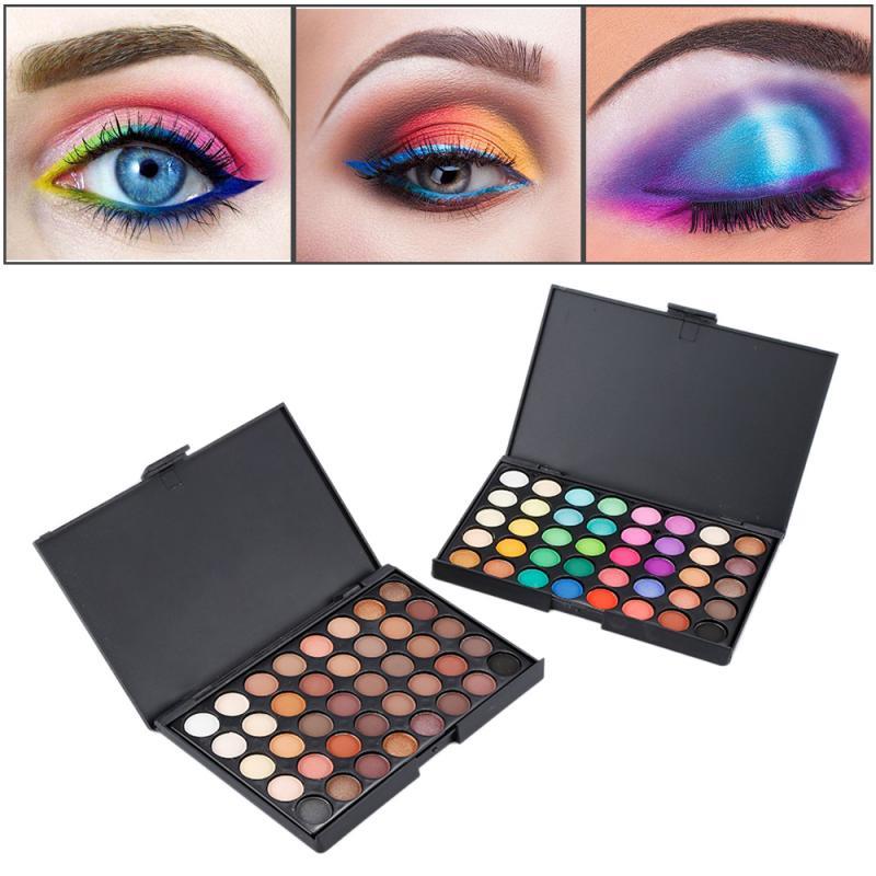 40 Colors Matte Shimmer Eyeshadow Palette Earth Color Eye Shadow Pallete Pearl Lasting Sexy Smoky Makeup Cosmetic Set TSLM2