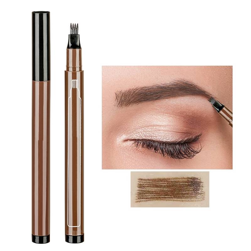 3 Colos Four Tips Eyebrow Pencil Microblading Tattoo Eyebrow Ink Pen Eye brow Enhancer Long lasting Waterproof Makeup TSLM1